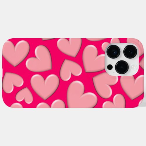 3D Puffy Hearts Case_Mate iPhone 14 Pro Max Case