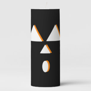3D Pumpkin Face Happy Halloween  Pillar Candle