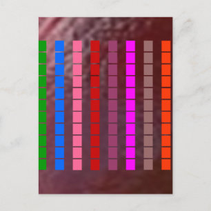 3D Pure Gold n Rainbow Patterns Postcard