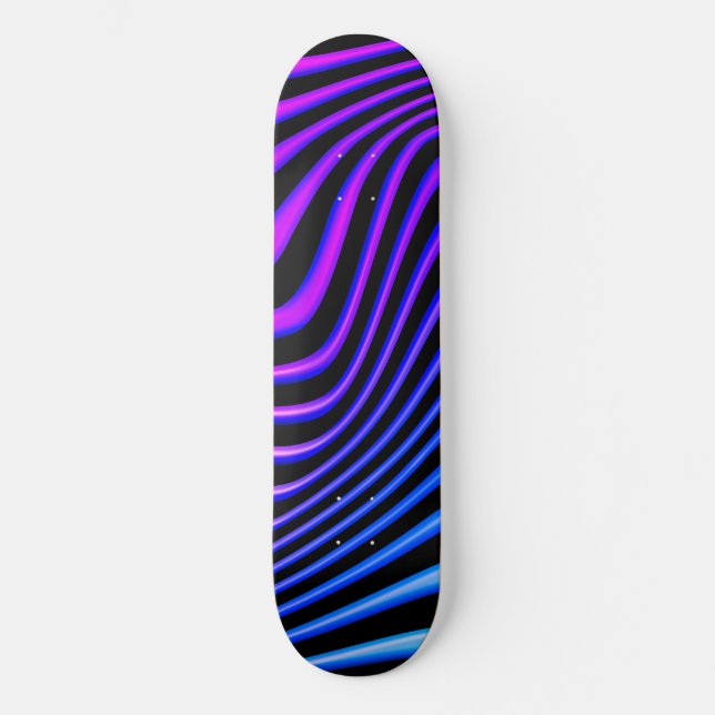 3D Purple and Blue Gradient Waves 8 1/4" Deck (Front)