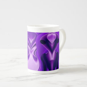 3D Purple Rainbow Dreams , Alien Bone China Mug