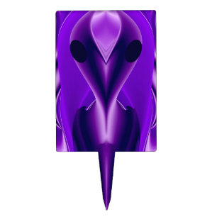 3D Purple Rainbow Dreams , Alien Cake Topper