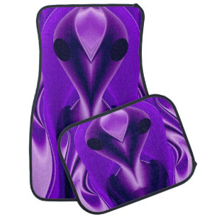 3D Purple Rainbow Dreams , Alien Car Floor Mat