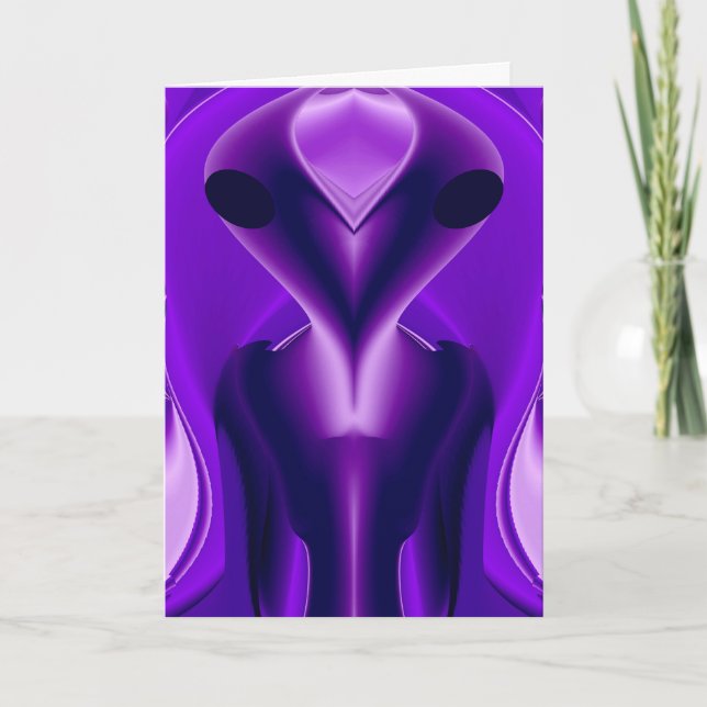 3D Purple Rainbow Dreams , Alien Card (Front)