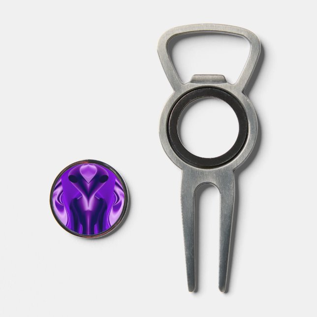 3D Purple Rainbow Dreams , Alien Divot Tool (Front (Open))