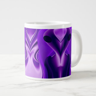 3D Purple Rainbow Dreams , Alien Giant Coffee Mug