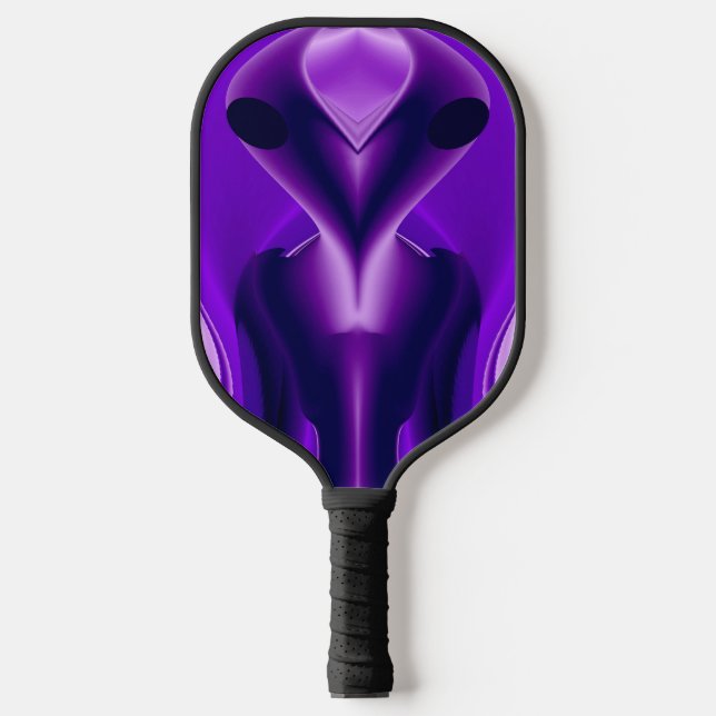 3D Purple Rainbow Dreams , Alien Pickleball Paddle (Front)