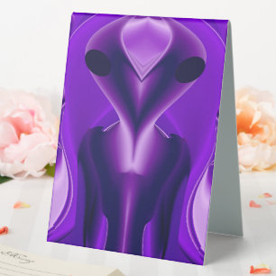3D Purple Rainbow Dreams , Alien Table Tent