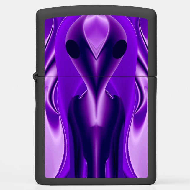 3D Purple Rainbow Dreams , Alien Zippo Lighter (Front)