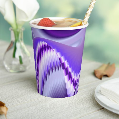 3D Purple Rainbow Dreams Paper Cups