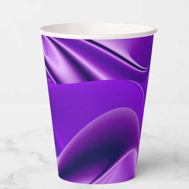 3D Purple Rainbow Dreams Paper Cups (Back)