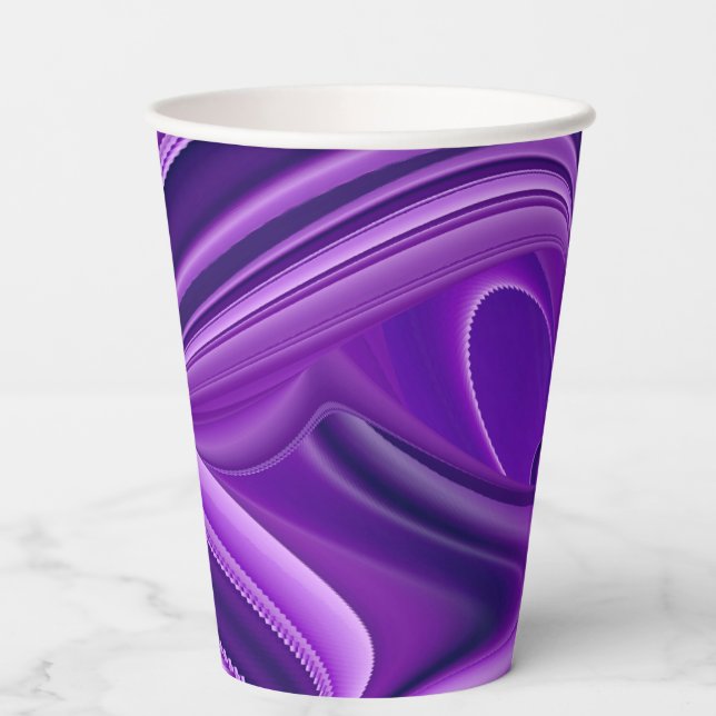 3D Purple Rainbow Dreams Paper Cups (Back)
