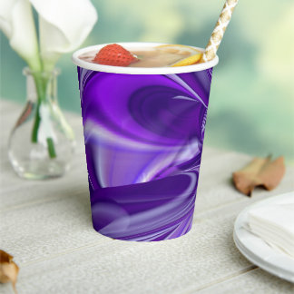 3D Purple Rainbow Dreams Paper Cups