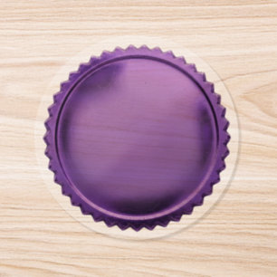 3D Purple Seal Foil Starburst Award Medal