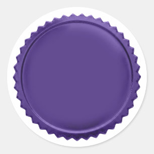 3D Purple Seal Foil Starburst Award Medal