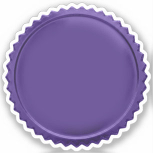 3D Purple Seal Foil Starburst Award Medal Sticker
