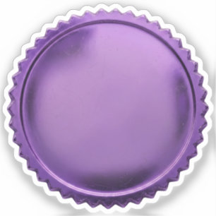 3D Purple Seal Foil Starburst Award Medal Sticker