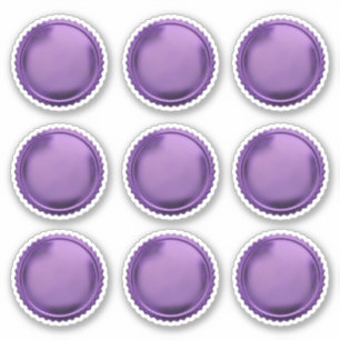 3D Purple Seal Foil Starburst Award Medal x9 Sticker