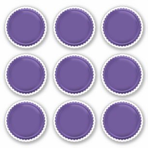 3D Purple Seal Foil Starburst Award Medal x9 Sticker