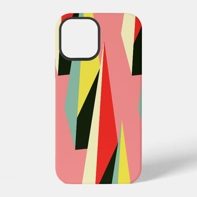 3D Pyramids: Retro Geometric Vintage. Iphone Case (Back)