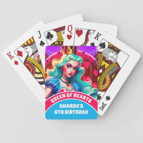 3D Queen of Hearts Birthday Party Poker Cards