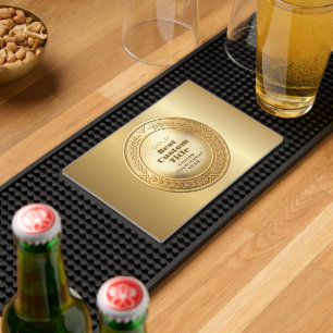 3D Realistic Gold Medal Custom Editable Award Bar Mat