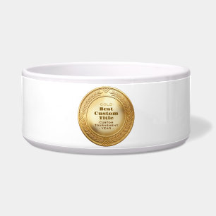 3D Realistic Gold Medal Custom Editable Award Bowl