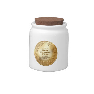 3D Realistic Gold Medal Custom Editable Award Candy Jar