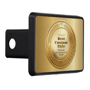 3D Realistic Gold Medal Custom Editable Award Hitch Cover