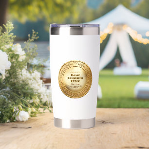 3D Realistic Gold Medal Custom Editable Award Insulated Tumbler