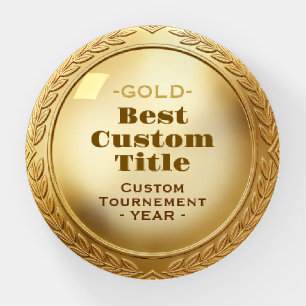 3D Realistic Gold Medal Custom Editable Award Paperweight