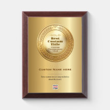 3D Realistic Gold Medal Custom Editable Award