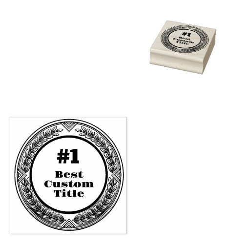 3D Realistic Gold Medal Custom Editable Award Rubber Stamp
