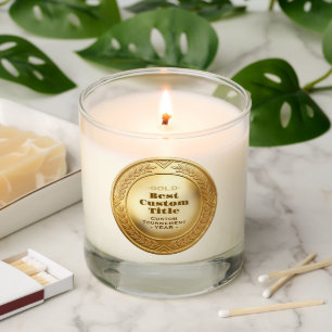 3D Realistic Gold Medal Custom Editable Award Scented Candle