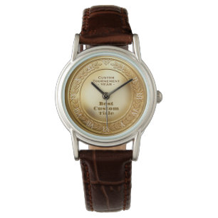 3D Realistic Gold Medal Custom Editable Award Watch