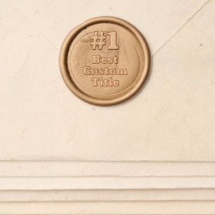 3D Realistic Gold Medal Custom Editable Award Wax Seal Sticker