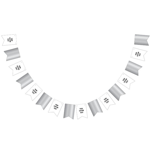 3D Realistic Silver Medal Custom Editable Award Bunting Flags (All)