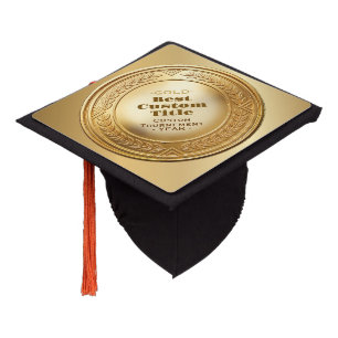 3D Realistic Silver Medal Custom Editable Award Graduation Cap Topper