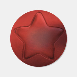 3D Red Foil Seal Award Achievement Medal Star