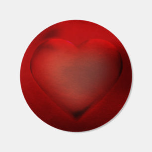 3D Red Foil Seal Heart Wedding love Award Medal