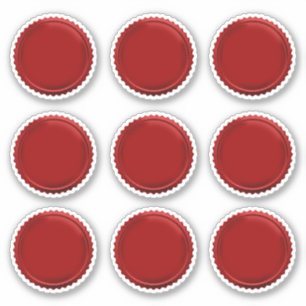 3D Red Seal Foils Starburst Excellence Award Medal Sticker