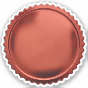 3D Red Seals Foil Starburst Excellence Award Medal Sticker