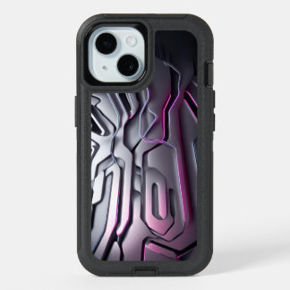 3d render of a alien metal iPhone 15 case