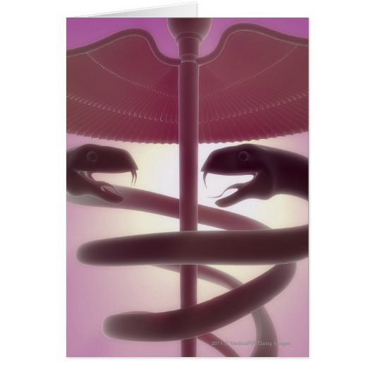 3d rendered medical caduceus (Front)