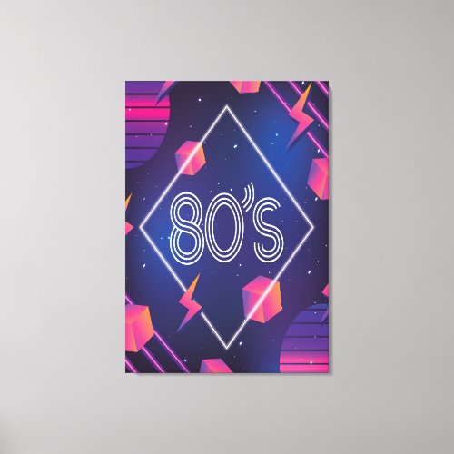 3D Retro Art Canvas Print