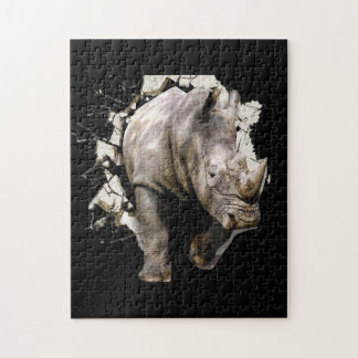 3d Rhino - African Safari Animal Rhinoceros Jigsaw Puzzle