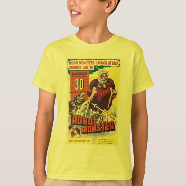 3D ROBOT MOON MONSTER Sci Fi Shirt (Front)