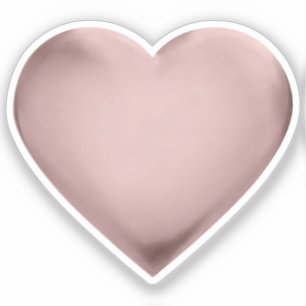 3D Rose Gold Foil Heart Excellence Award Medal Sticker