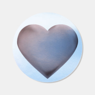 3D Rose Gold Foil Heart Love Wedding Medal Classic Round Sticker