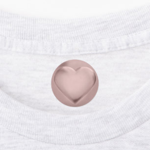 3D Rose Gold Foil Heart Love Wedding Medal Labels
